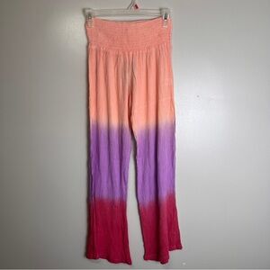 NWT Tiare Hawaii Anthropologie Hawaii Handmade Ombre Smocked Waist Pants Size OS